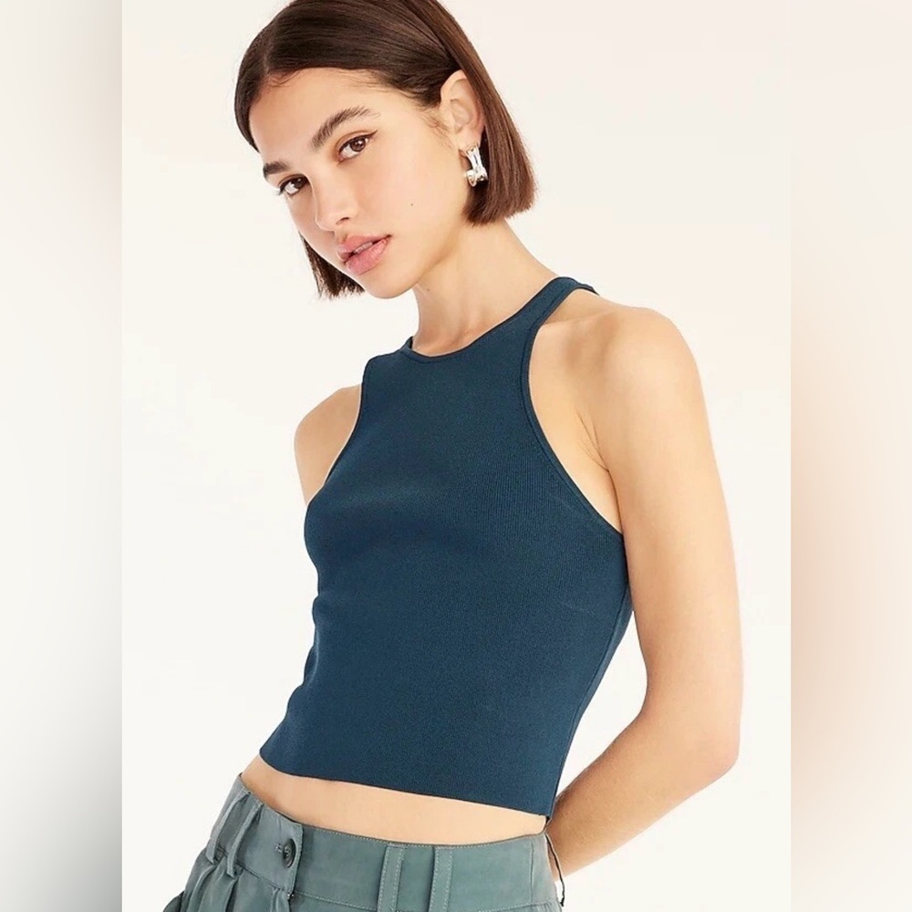 J. Crew women’s Supersculpt racerback sweater-tank NWT Size large spring summer